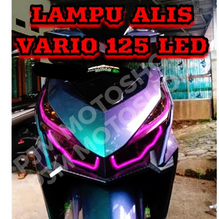 PAKET LAMPU ALIS HONDA VARIO 125 LED NO BINTIK  BONUS DEVIL EYES 4PCS TIGA TITIK LED LAMPU VARIASI V
