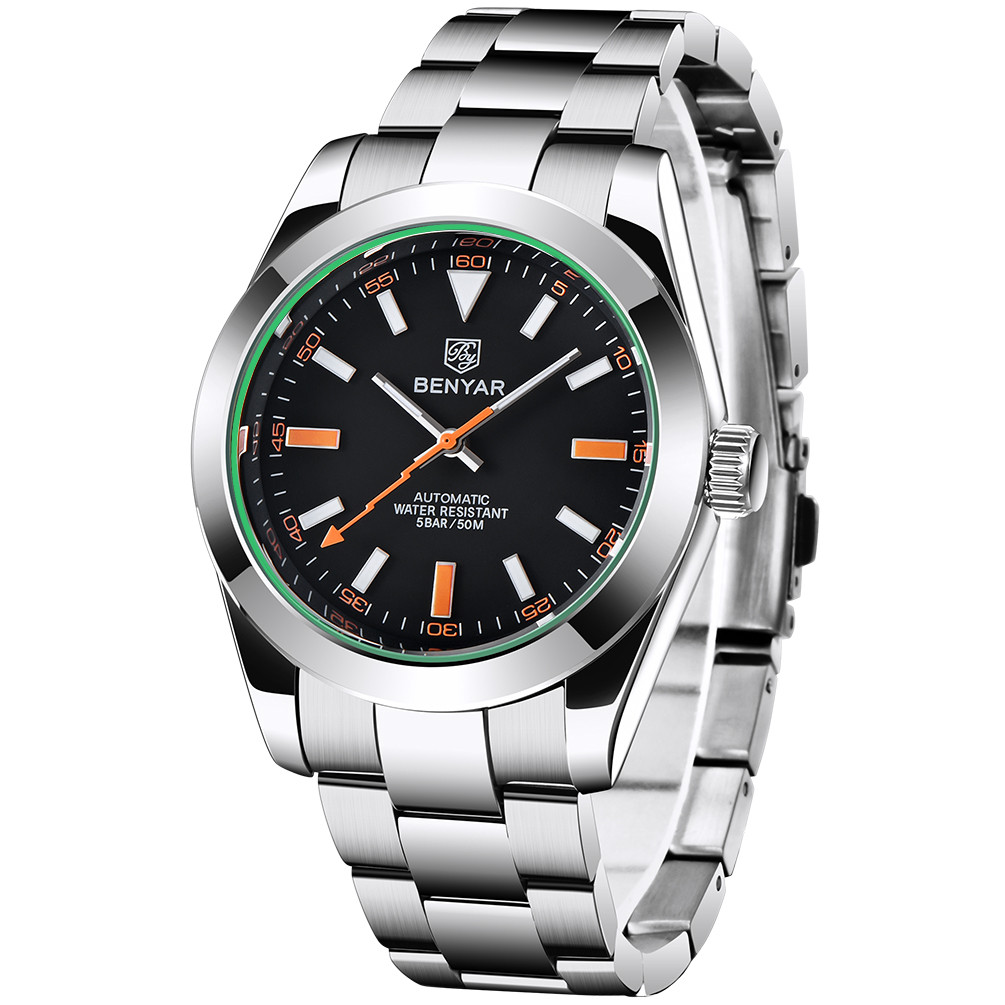 BENYAR Mechanical Men's Watches 2023 Top Brand Luxury Wristwatches Business Automatic Sport Watches 