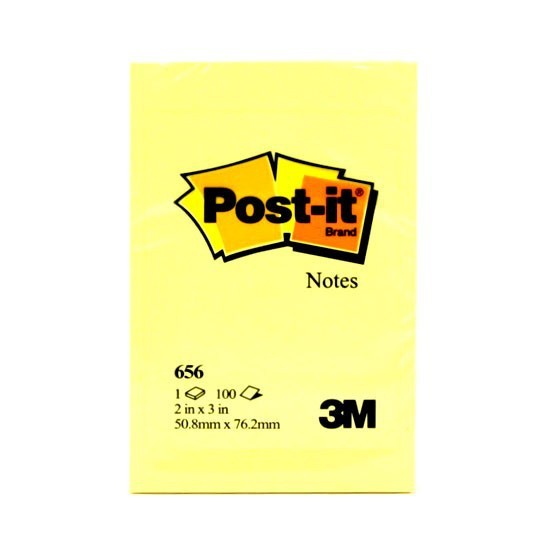 

(PACK) Post It Sticky Notes Memo Kuning Polos 656 - 3M