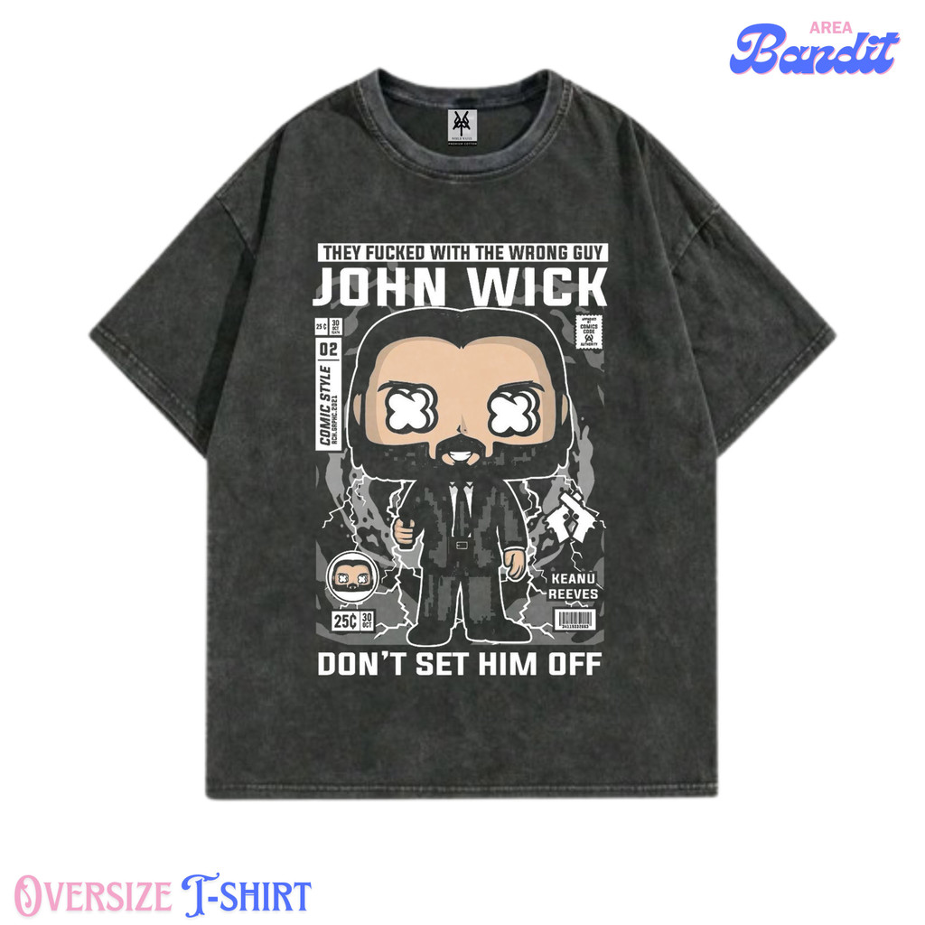 Bandit Area "kaos john wick" Oversized T-shirt washing washed