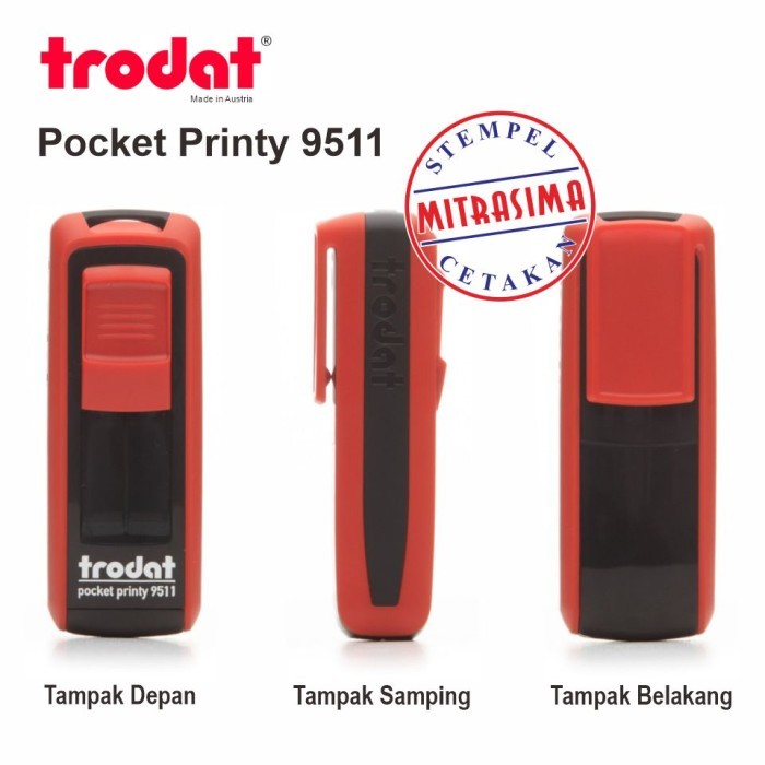 

Stempel Trodat 9511 Model Pocket Printy - Bodinya saja