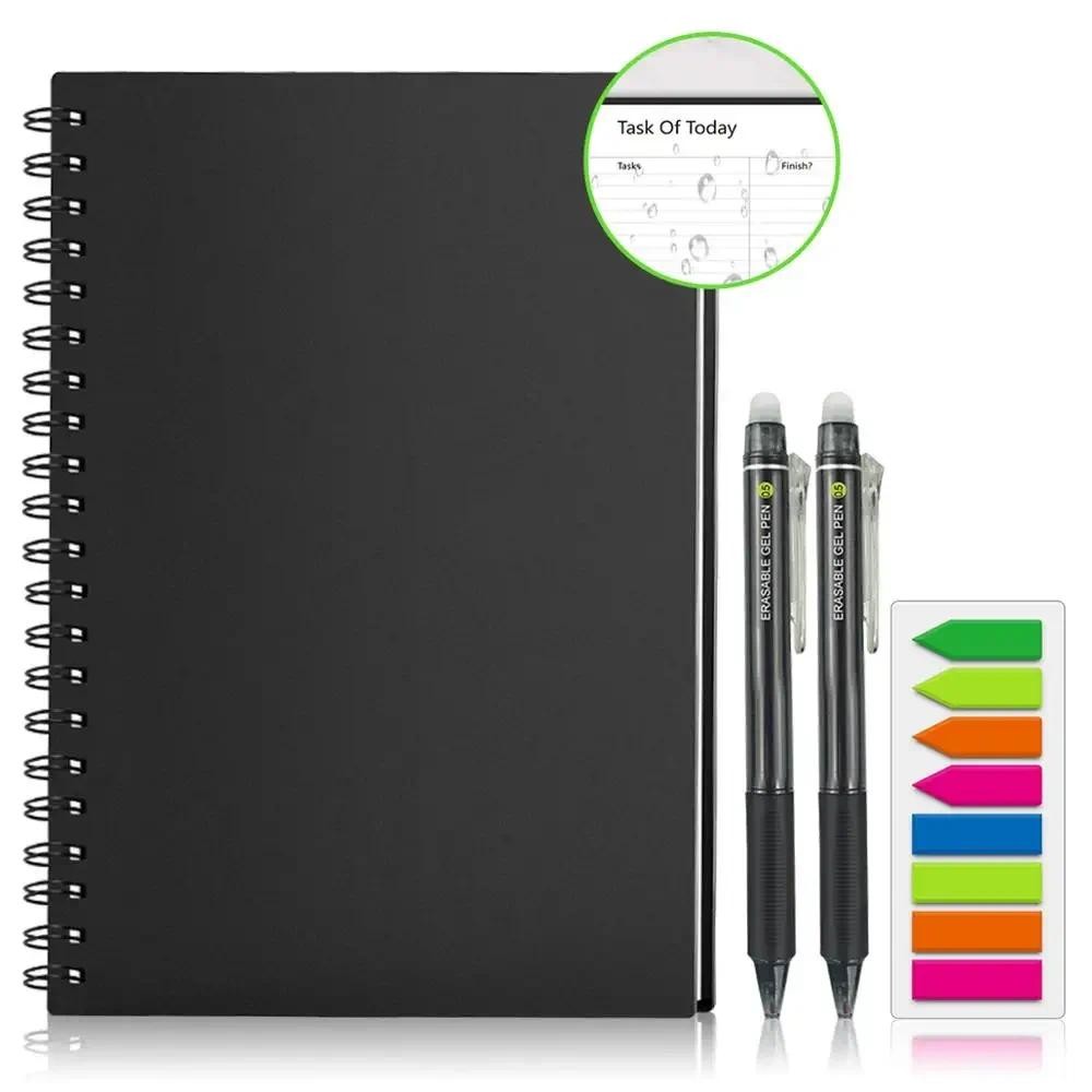 

A4 Reusable Erasable Notebook With Pen&Cloth Microwave Heating Waterproof Notepad Office School Smart Notebook