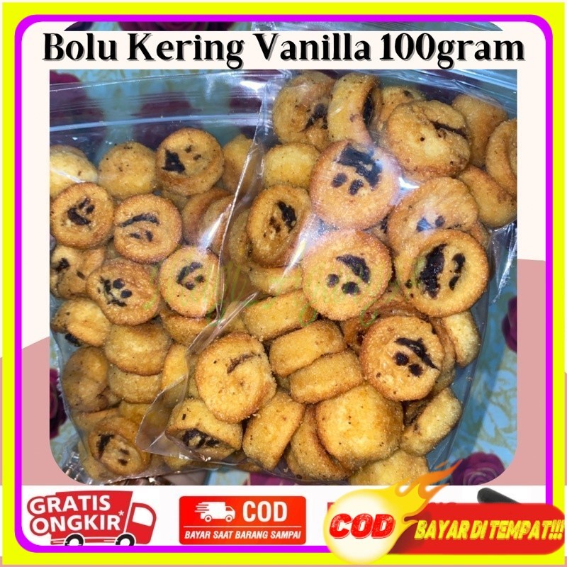 

BOLU KERING VANILLA 100GRAM | KUE BOLU KERING SMILE 1 KG
