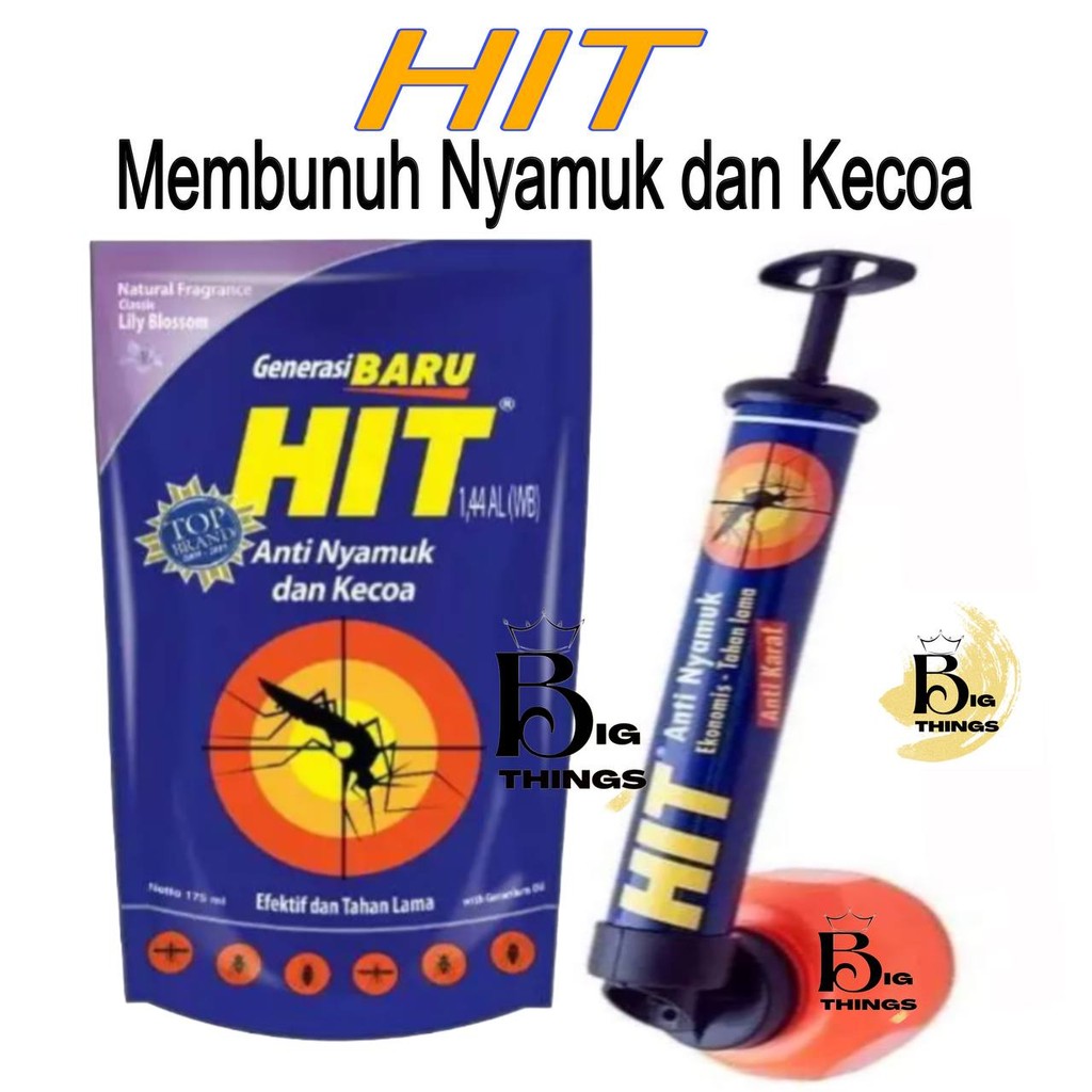 HIT Pompa Alat Semprot Obat Anti Nyamuk + Refill 175 ML