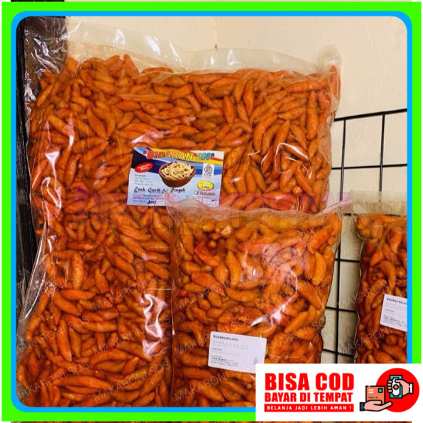 

Bidaran Balado Cap 2N - 1Kg Bidaran Camilan Rasa Balado Pedas Manis Makaroni food