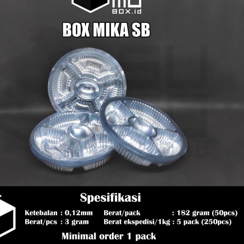 PROMO MURAH  50pcs Mika plastik sekat bulat / Nasi Box Bulat / box mika lauk dan sayur JAWI JAWI