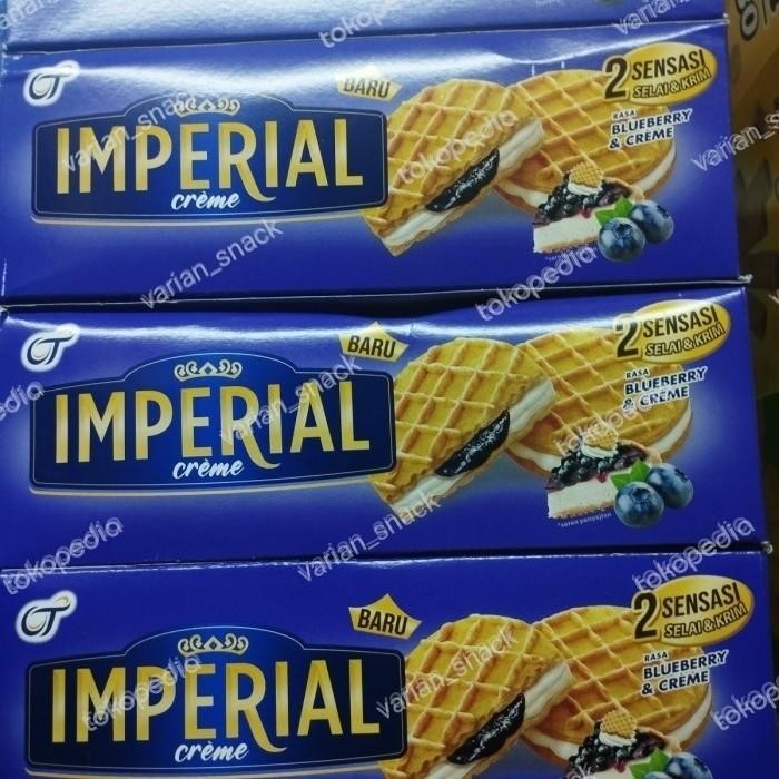 

BISKUIT IMPERIAL CREME BLUEBERRY- WAFER RENYAH ISI BLUEBERRY-ISI 5 PCS