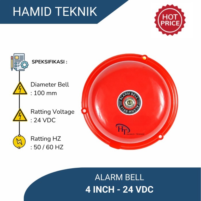 

Fire Alarm Bell / Round Bell 4 Inch 24VDC - Murah