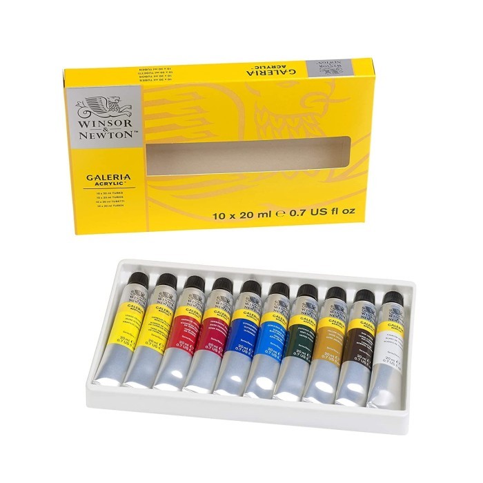 

PRODUK TERLARIS Winsor & Newton GALERIA Acrylic Paint 10 x 20ml Tube Set