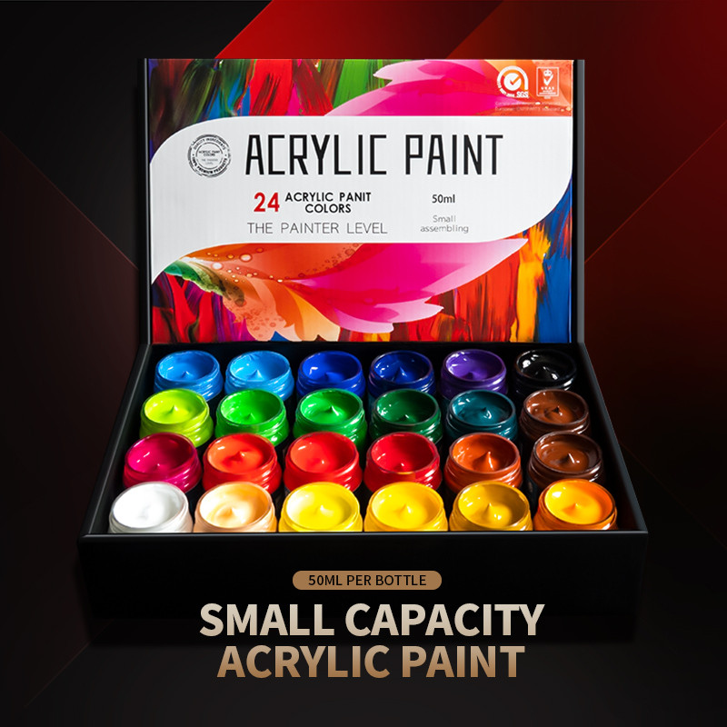 

Acrylic Paints Set 12/18/24 Colors Professional 50ml Artist Drawing Painting Pigment Hand Painted Wall Paint Clothes