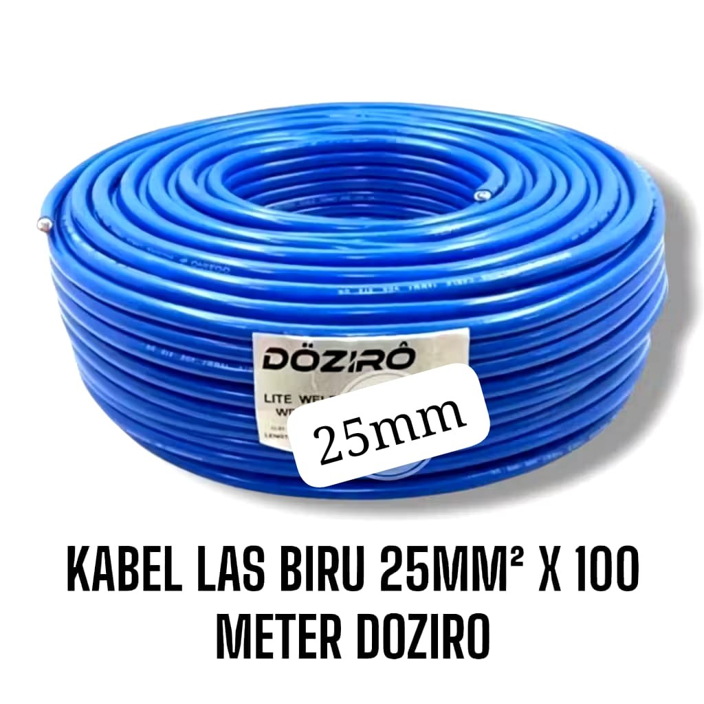 Kabel Las Doziro 25mm/Kabel Las DOZIRO biru/Kabel las campuran Doziro 25mm (ROLL)