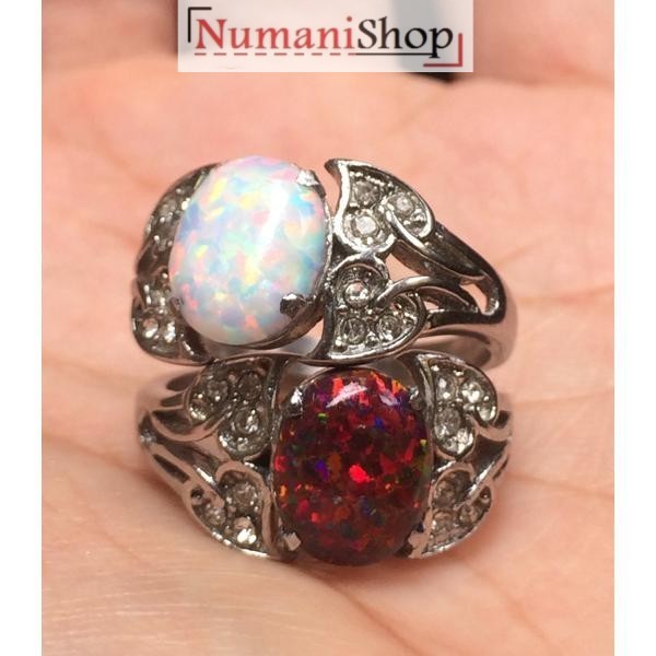 Paket 2 Cincin Titanium Wanita Batu kalimaya HQ