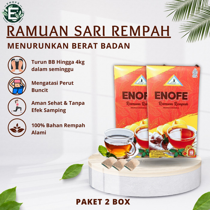 

PAKET DUO BOX ENOFE / Teh Detox / DIET / RESEP ULTIMATE JSR /RAMUAN REMPAH / HORMONAL