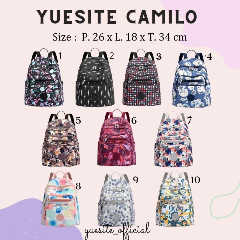 [SENSASI SALE] TAS YUESITE CAMILO ORI RANSEL WANITA MEDIUM BACKPACK IMPORT