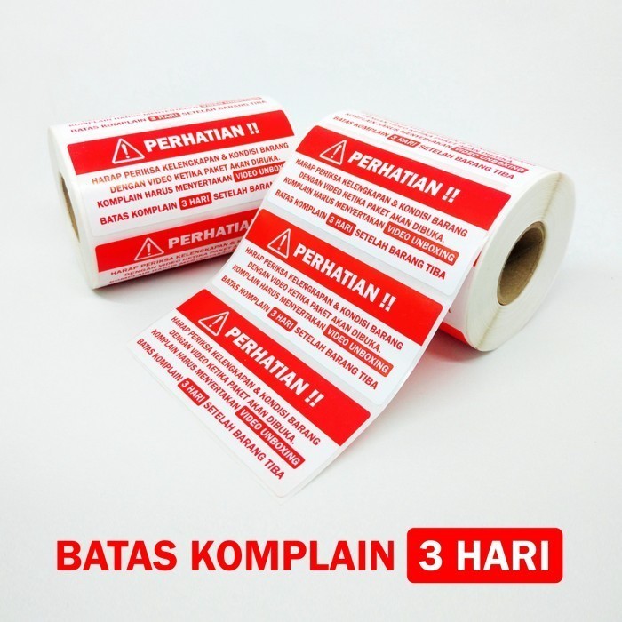 

Mall -martstrong247.id~[PROMO TERLARIS] Sticker Label Perhatian Video Unboxing 8,5 x 3,5 cm (1 roll/ 500 pcs) - 3 hari
