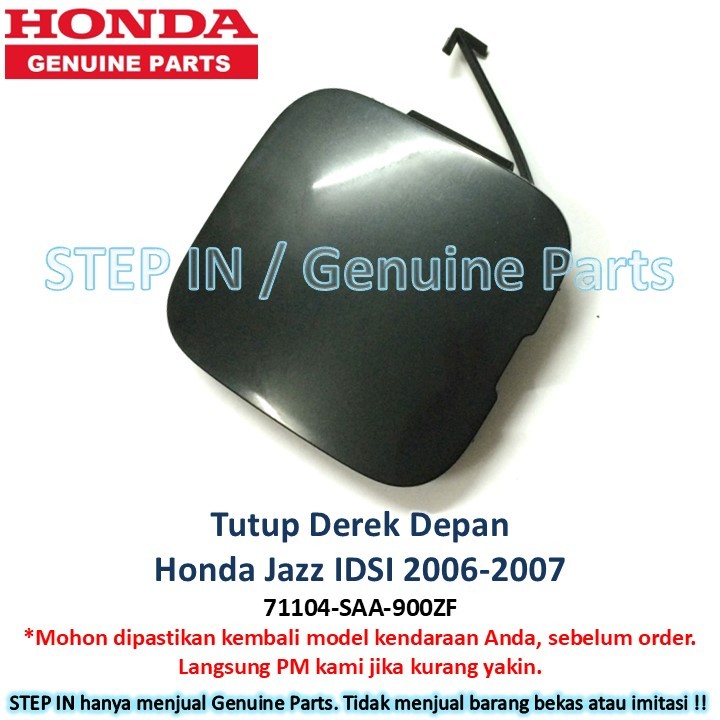 Tutup Derek bemper DEPAN Cover Towing Hook FRONT Honda JAZZ IDSI VTEC 2006 2007 Genuine original bar