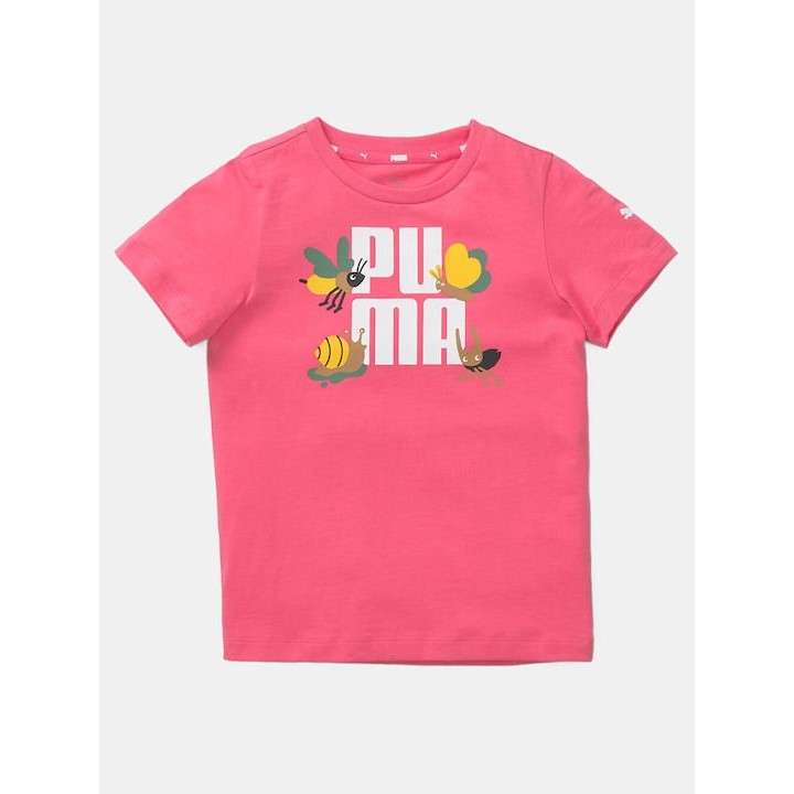 Kaos Anak Puma SMALL WORLD Tee Sunset Pink 670129 82