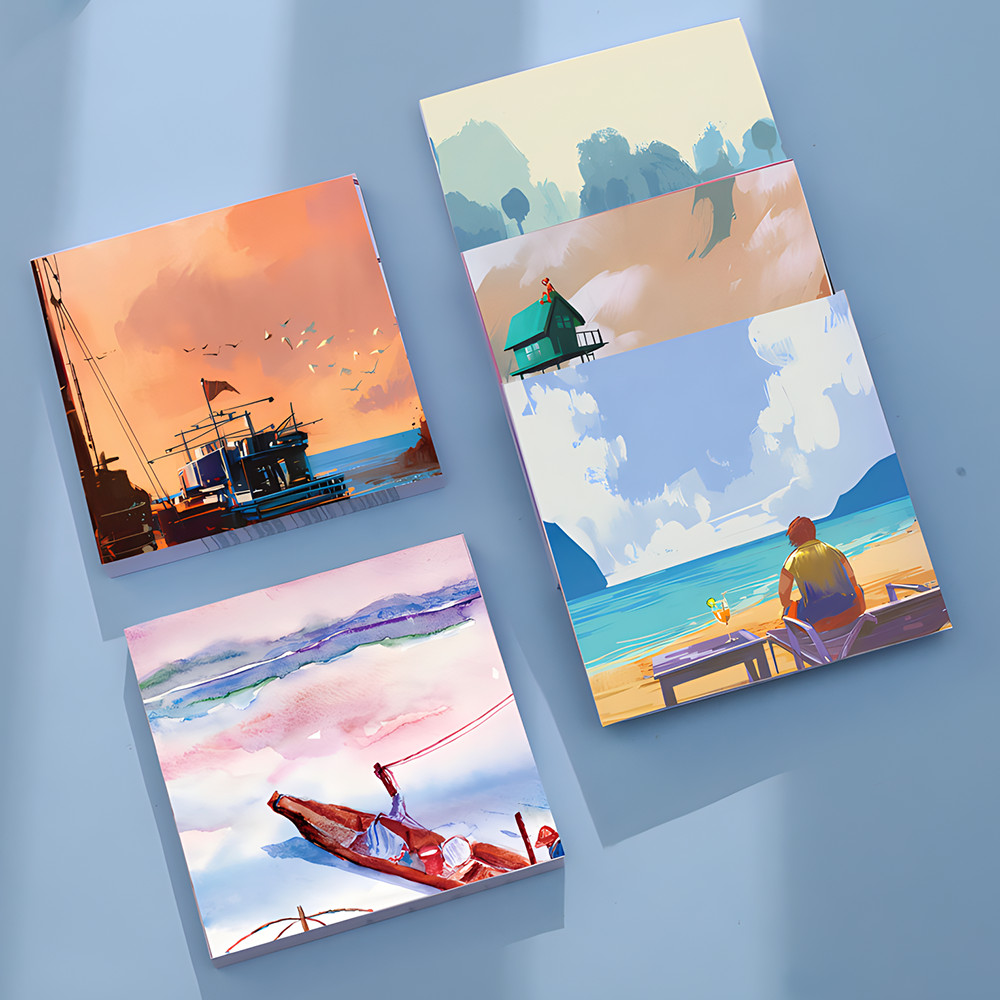 

Vintage Painting Memo Pads Alpaca Cute Sticky Notes Planner Post Notepads Journal Aesthetic Stationery Checklist To Do Index Tab