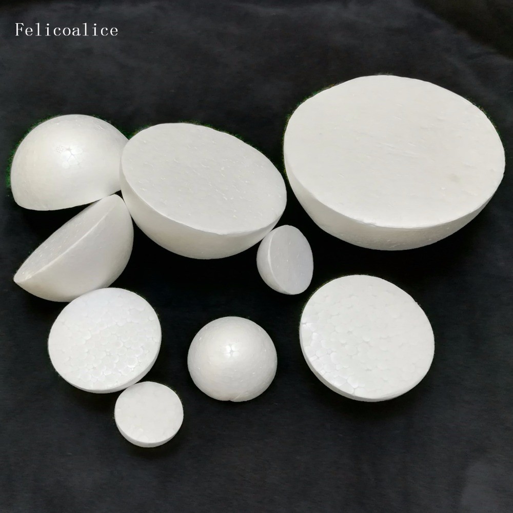 

1cm-35cm White Modelling Half Polystyrene Styrofoam Foam Ball Spheres For New DIY Crafts Supplies Half Foam balls 12cm/4.72 inch