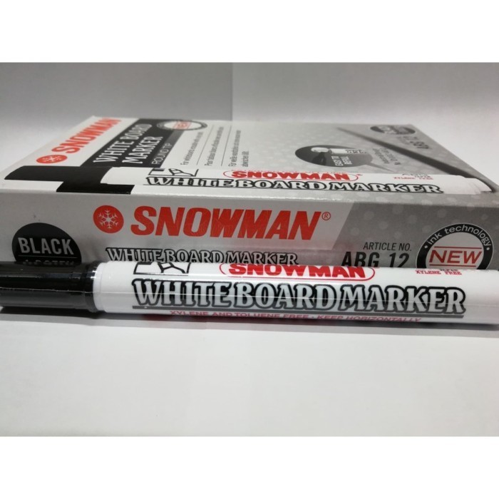 

SPIDOL WHITEBOARD SNOWMAN ABG12 ISI 12 Hitam - Hitam