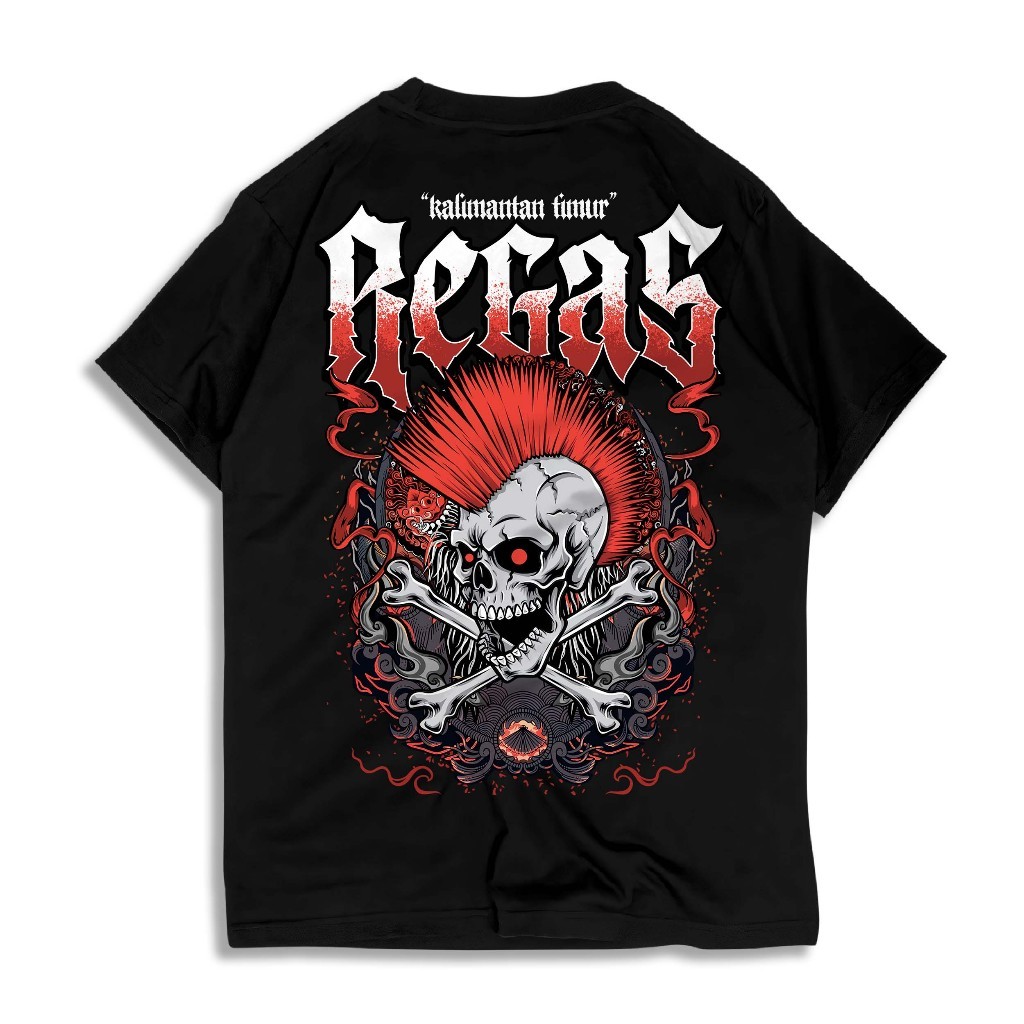 Kaos Regas Remaja Ganas - Baju Distro Dulur Lanang Remaja Generasi Seduluran - Tshirt Cotton Combed 