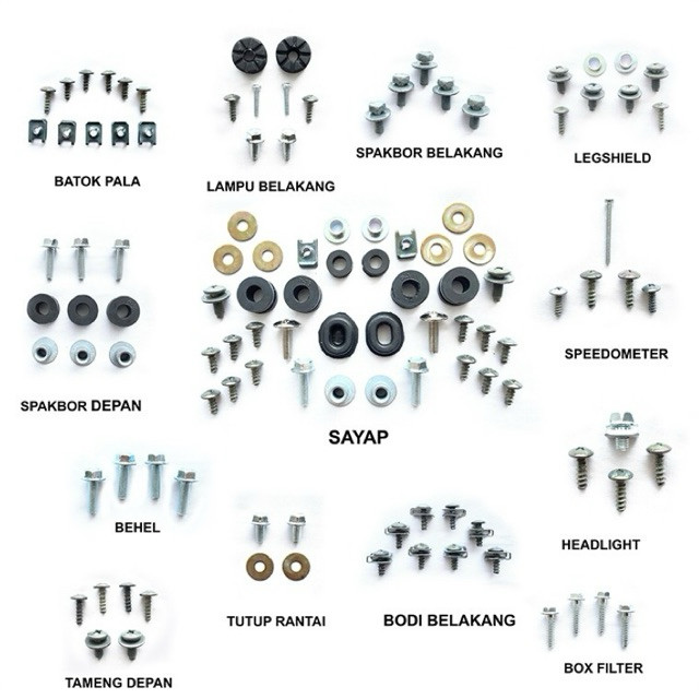 Baut Jupiter Z Burhan Full Set / Baud Yamaha Jupiter Z Burhan Full Body / COD Baut Yamaha Jupiter Z 