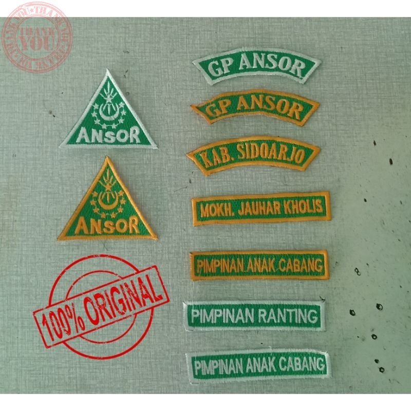 Bordir Bet Ansor | Bet jas ansor | Bet nama Terbaru Bordir Nama bordir