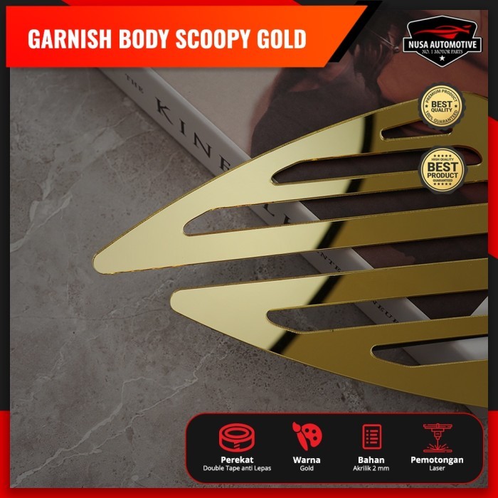 GARNISH BODY SAMPING BELAKANG SCOOPY 2021 2022 REAR SIDE GARNISH - EMAS