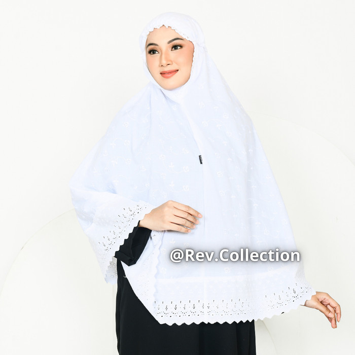 [[Premium Khimar]]BEST BERGO PUTIH BERGO SUPER JUMBO PERLENGKAPAN UMROH - Putih (S)
