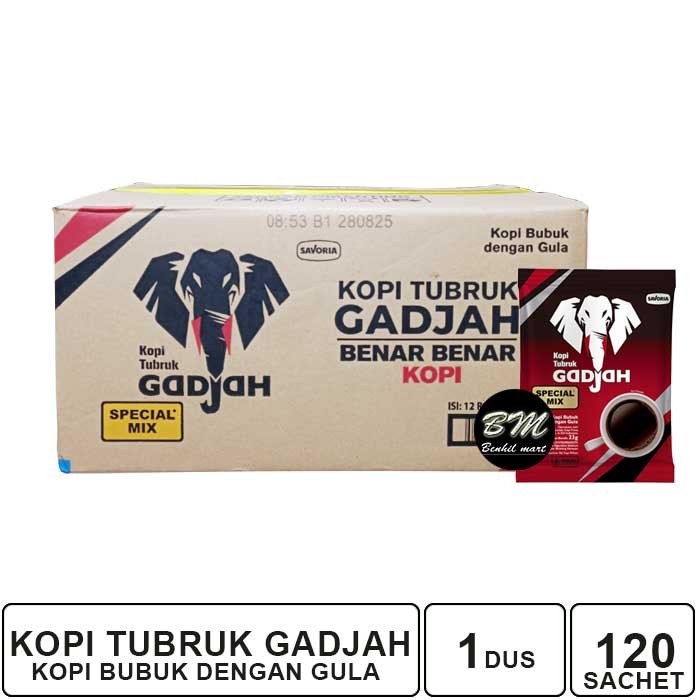 

1 DUS ISI 120 SACHET KOPI TUBRUK GADJAH SPECIAL MIX @ 23 GRAM