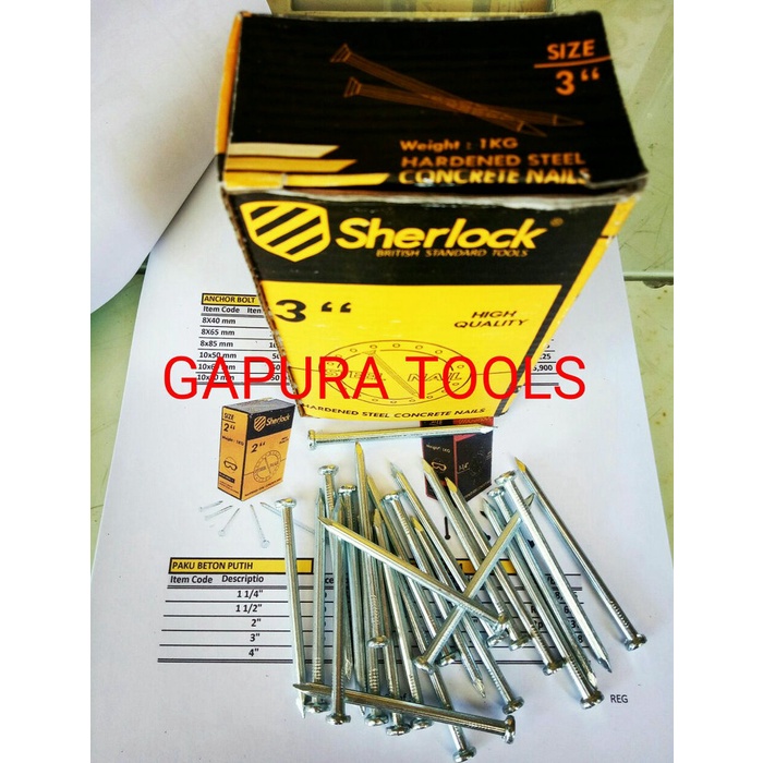 PAKU BETON / PAKU TEMBOK 7.5 CM. 1 KG/DUS