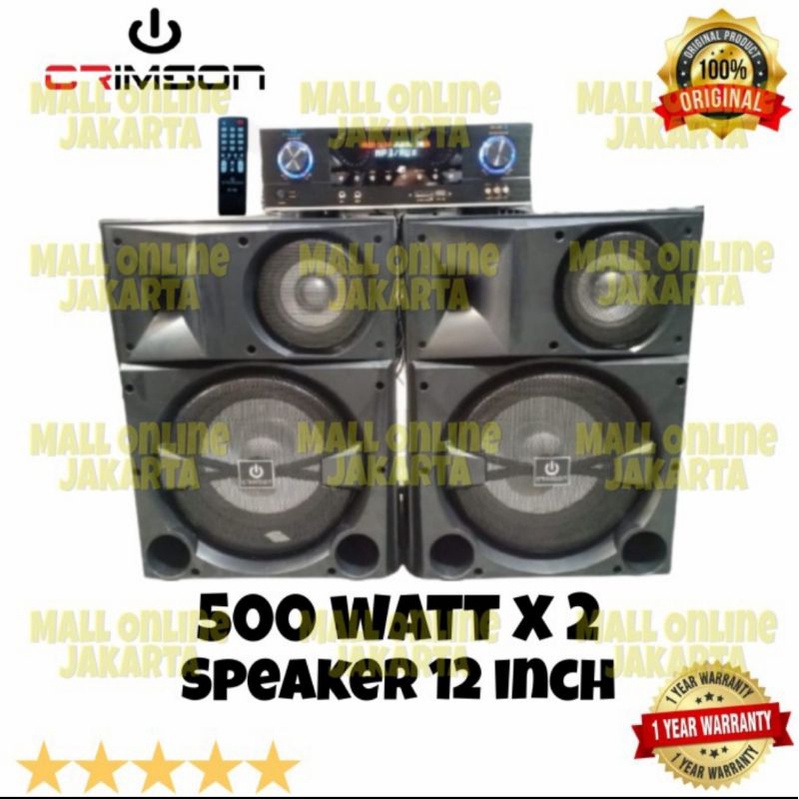 Paket Speaker Karaoke set 12inch Crimson Crx 12 3