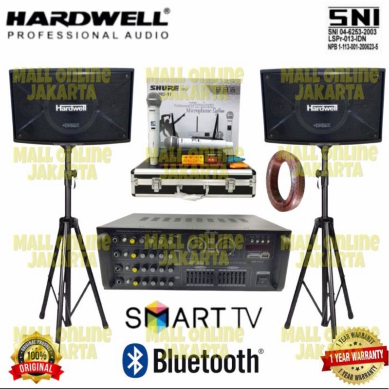 Paket Karaoke Hardwell 10inch Original salon Sound System Rumah