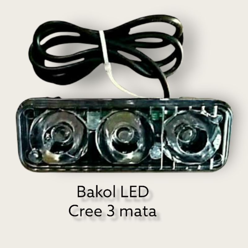 Lampu LED tembak 3 mata persegi panjang 24v 12v mobil