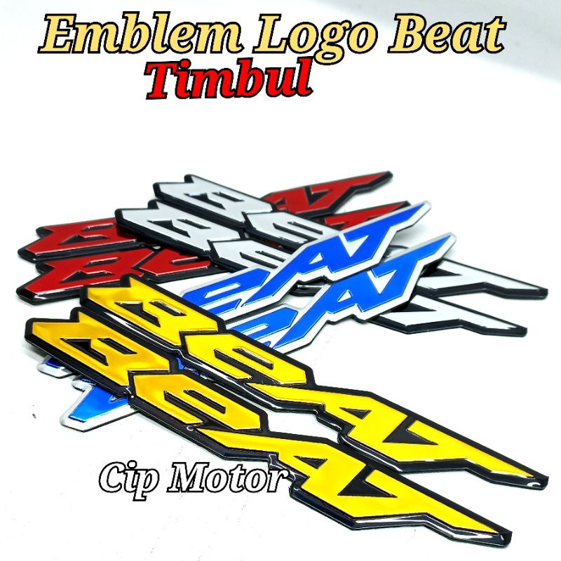 Stiker Logo Beat Timbul