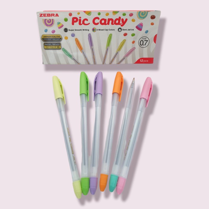 

[DD] Bolpen ZEBRA PIC CANDY 0.7 Hitam (Lusin)