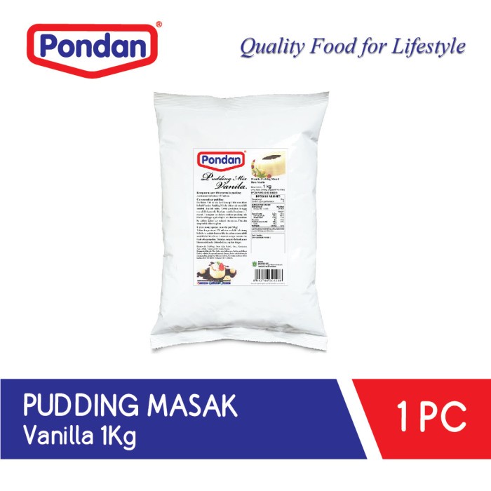 

Promo Best Seller Pondan Pudding masak vanilla (bulky)