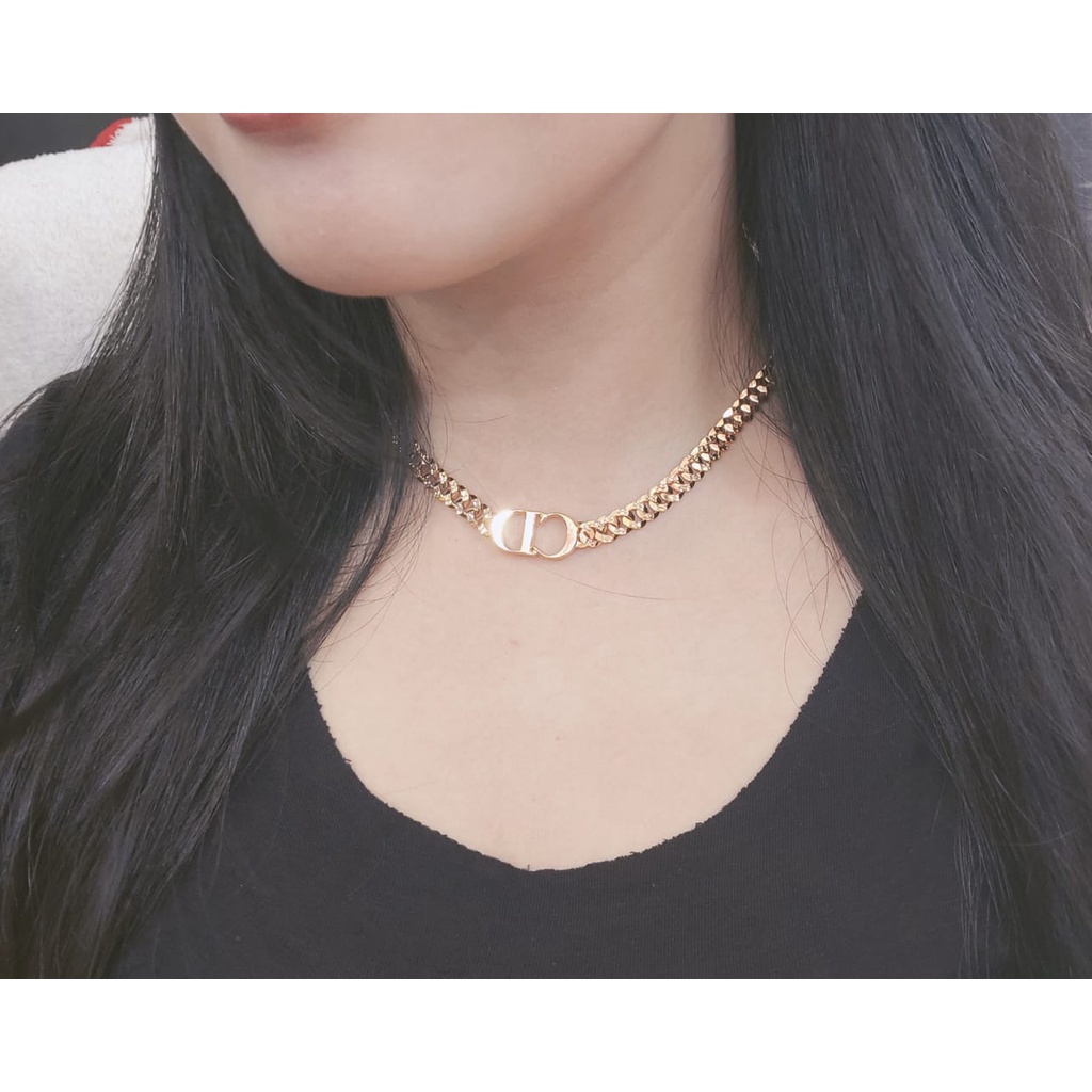 kalung fashion c*d elegan cantik dan simple emas asli