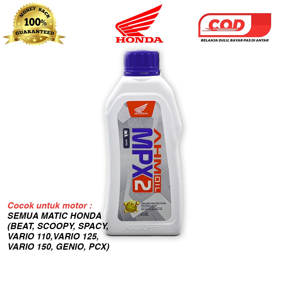 OLI MESIN MATIC HONDA MPX 2 SEMUA HONDA MATIC BEAT SCOOPY VARIO SPACY 125 150 110