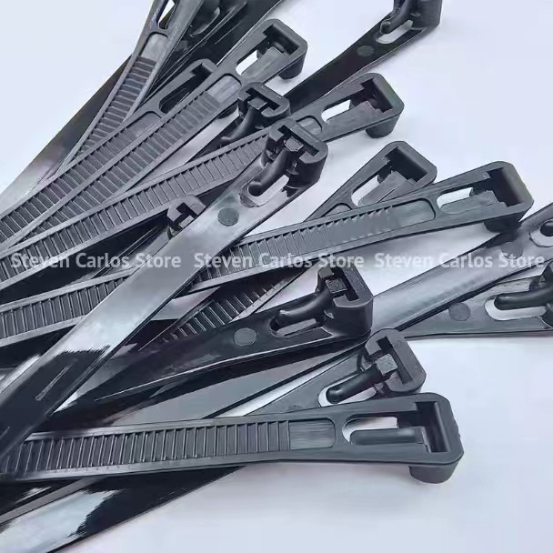 

Kabel Ties Releasable 7.2x200mm Kabel Ties Buka Pasang - Putih