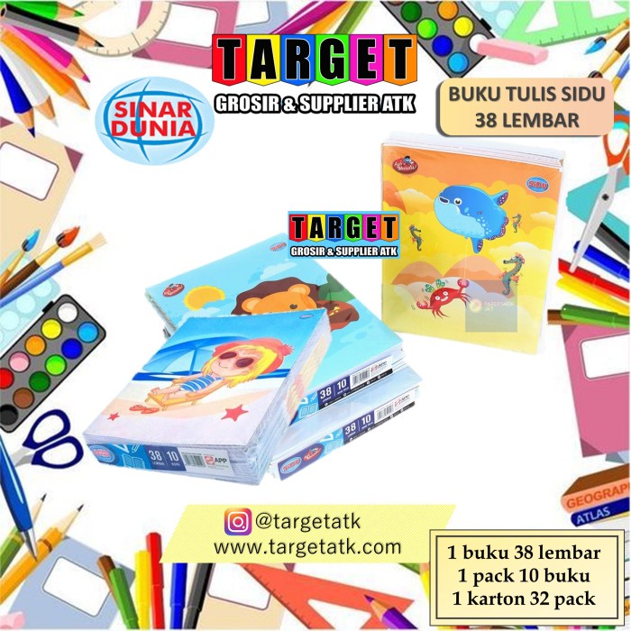 

BUKU TULIS SINAR DUNIA 38 LEMBAR / SIDU 38 10 buku - SIDU 38
