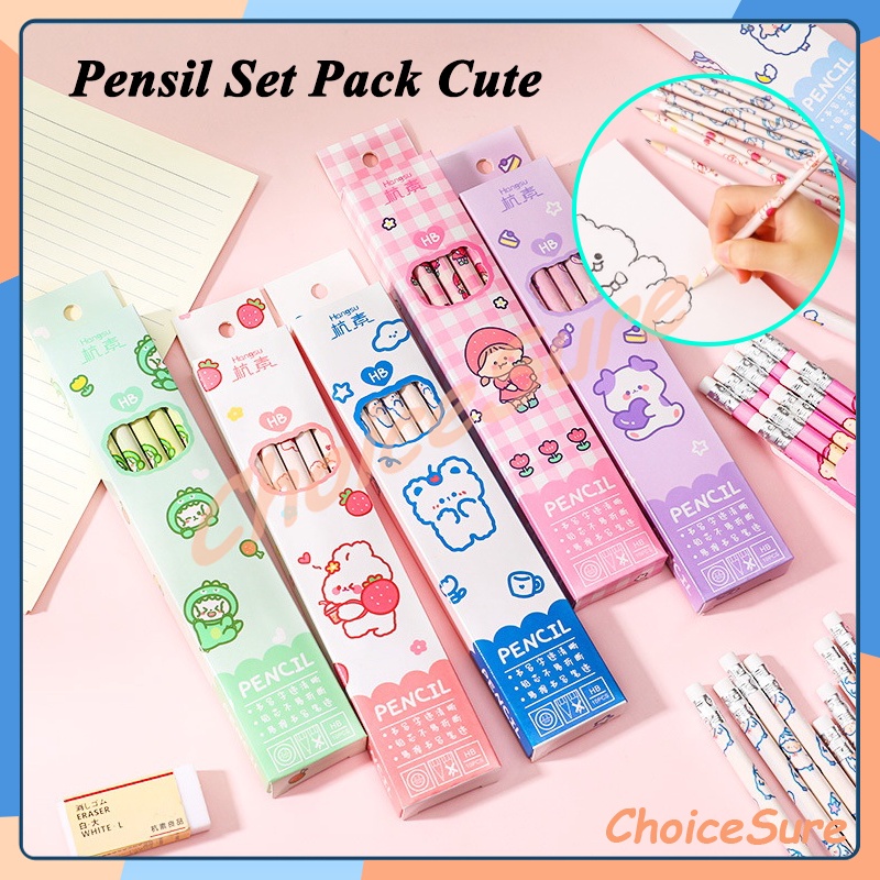 

Set pensil lucu / Pensil Anak Karakter Lucu / Alat Tulis Pensil / Pensil Cute