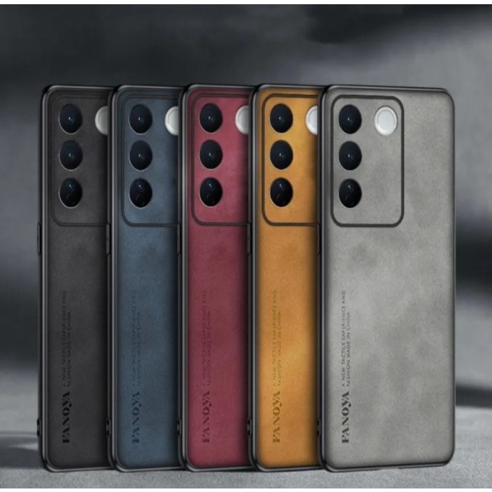 Casing Vivo V29 5G Pattern Leather Case Hard Cover Back Case Vivo V29 - BLACK, VIVO V29 5G