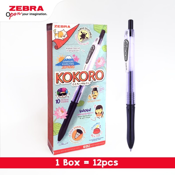 

[Terbaru]Promo ZEBRA KOKORO GEL 05MM BLACK 1 LUSIN