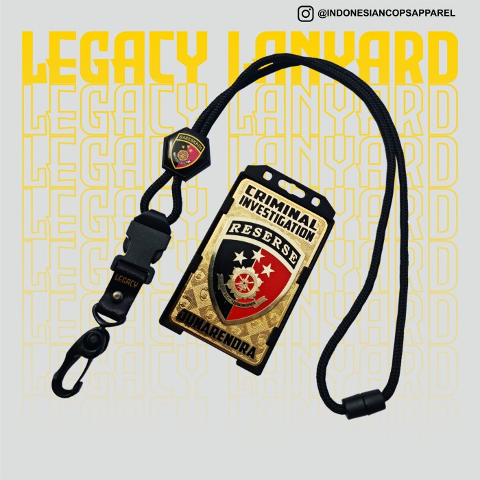 

ASG-99 LEGACY ID CARD HOLDER / BADGE HOLDER ( DENGAN ID LOGAM CUSTOM LOGO) - TANPA BADGE