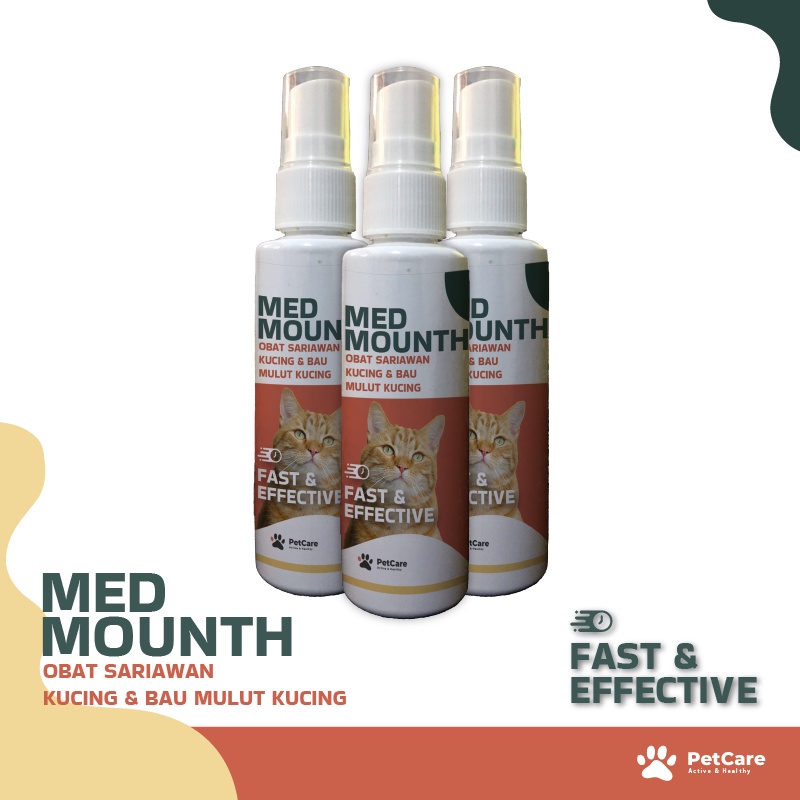 Obat Sariawan Bau Mulut Kucing Med Mounth 60ml Ampuh
