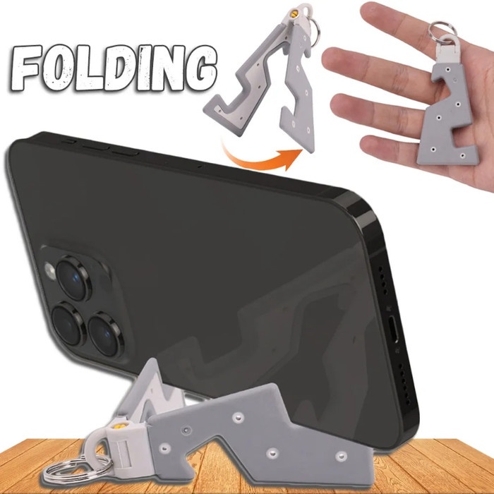 Keychain Gantungan Kunci Phone Holder Stand Smartphone Mini Lipat Anak