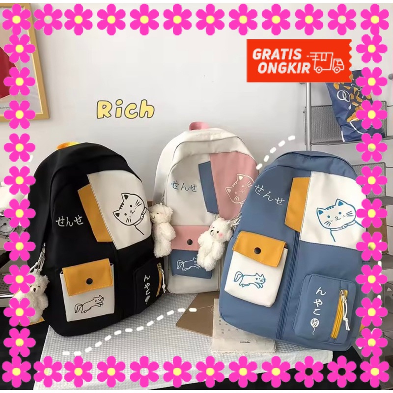 RANSEL BESAR KECIL MUAT BANYAK PRIA WANITA STYLE KOREA / 10.10 SUPER BRANDS TAS ANAK PEREMPUAN MODEL