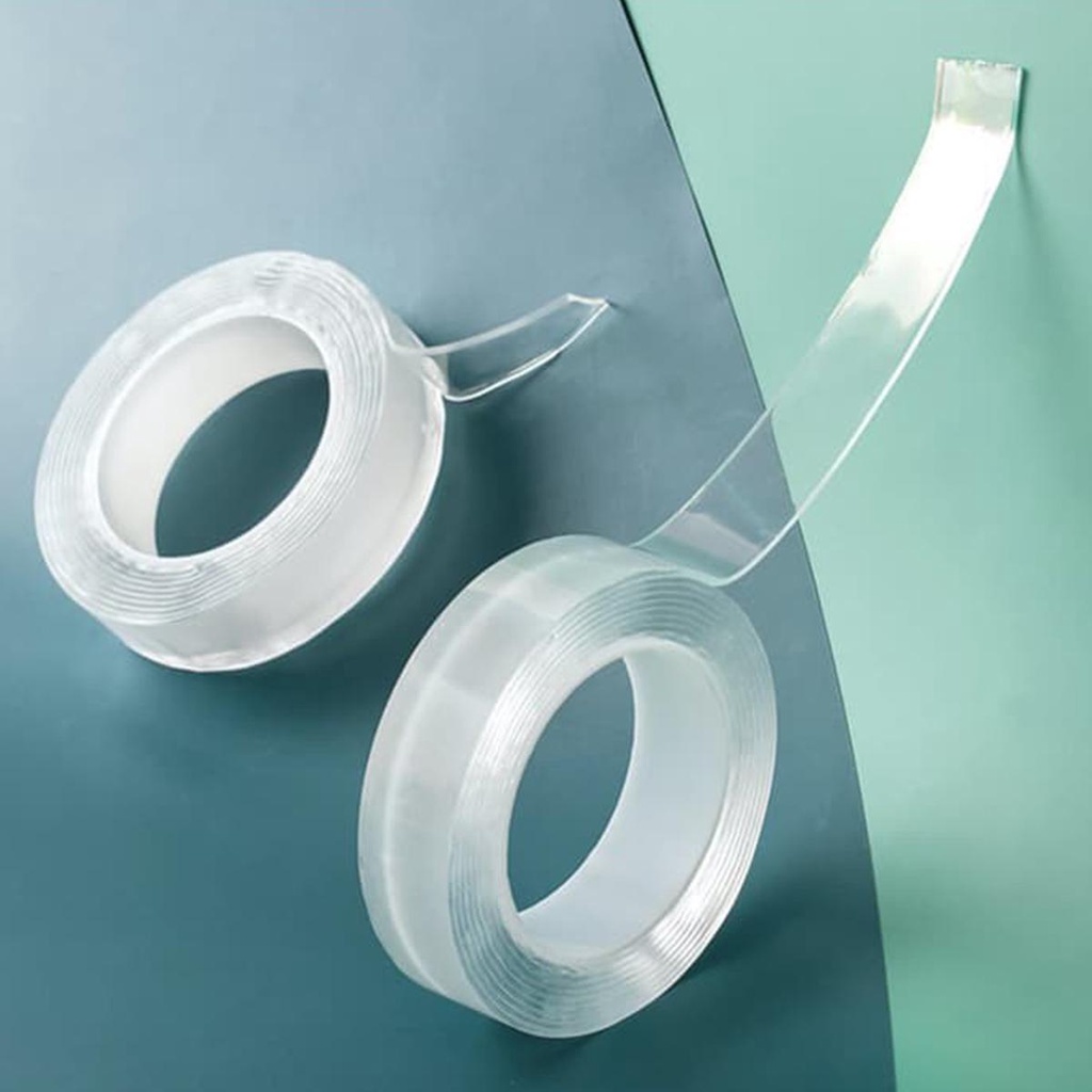 

Solatip 2 sisi / Nano Tape isolasi Double Tape Transparan / Lakban 2 sisi Bening / Tape Solotip Dua Sisi Perekat Multifungsi Serbaguna