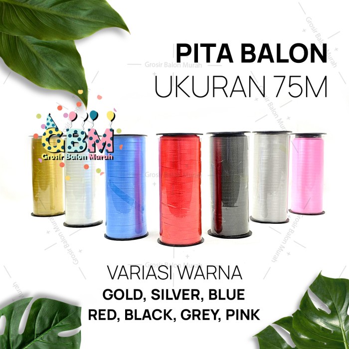 Pita balon / ribbon balloon / Tali Balon Ulang Tahun / pita balon helium